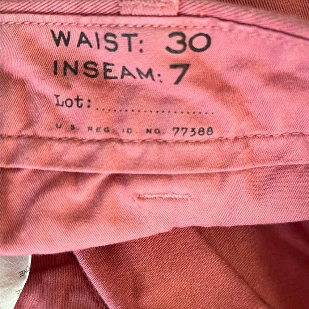 JCrew Stanton Flat Front Chino Short Pink Size 30